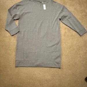 GAP Gray Crewneck Sweater Dress
